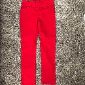 Red Margaret M slimming pant. Size 12.